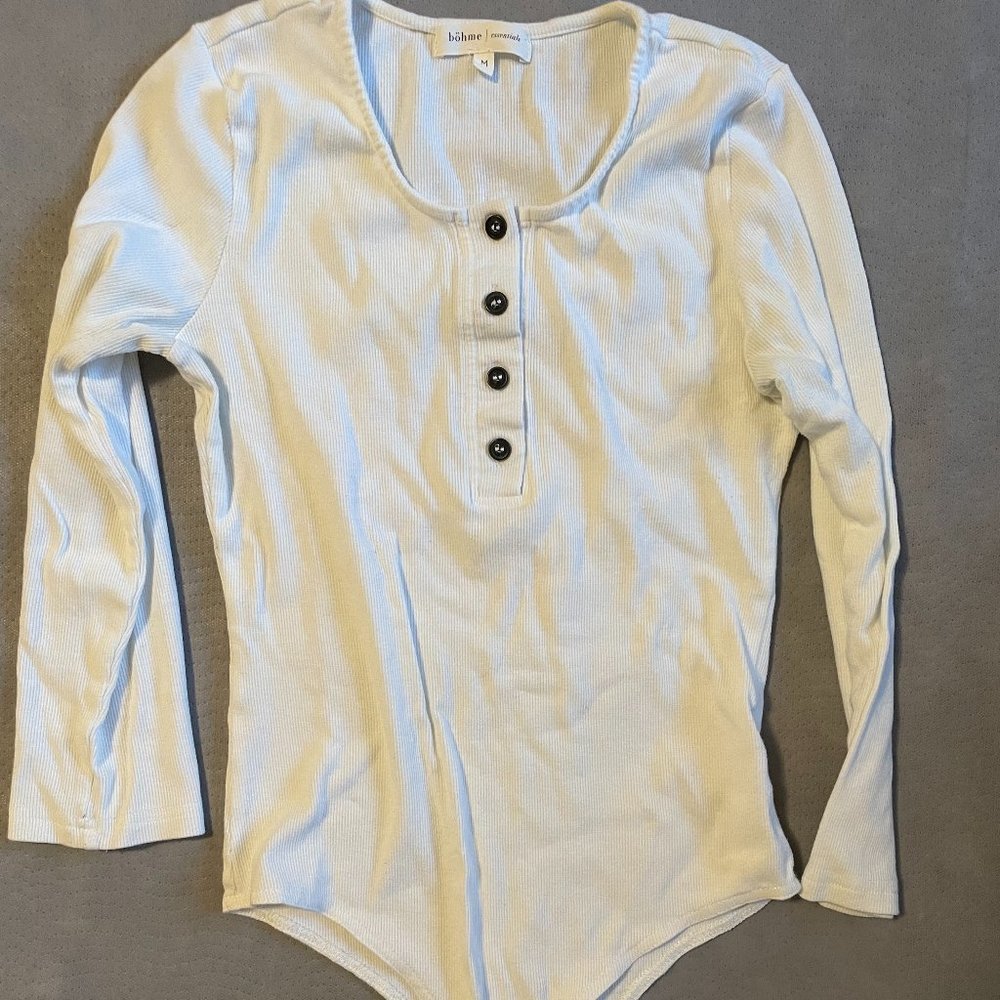 White Long Sleeve One piece